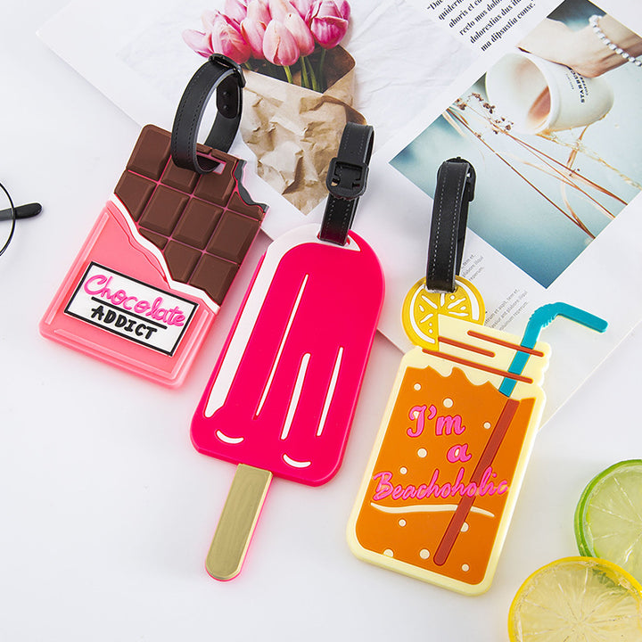 Unisex Luggage Tag in Chocolate Design Kalsten