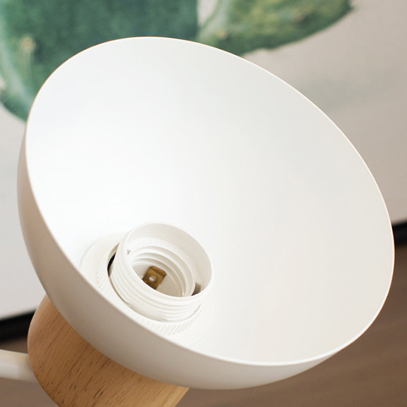 Nordic Style Sconce Light Dome 1 Bulb Metal & Wood Wall Light with Bird for Kid Bedroom | Kalsten