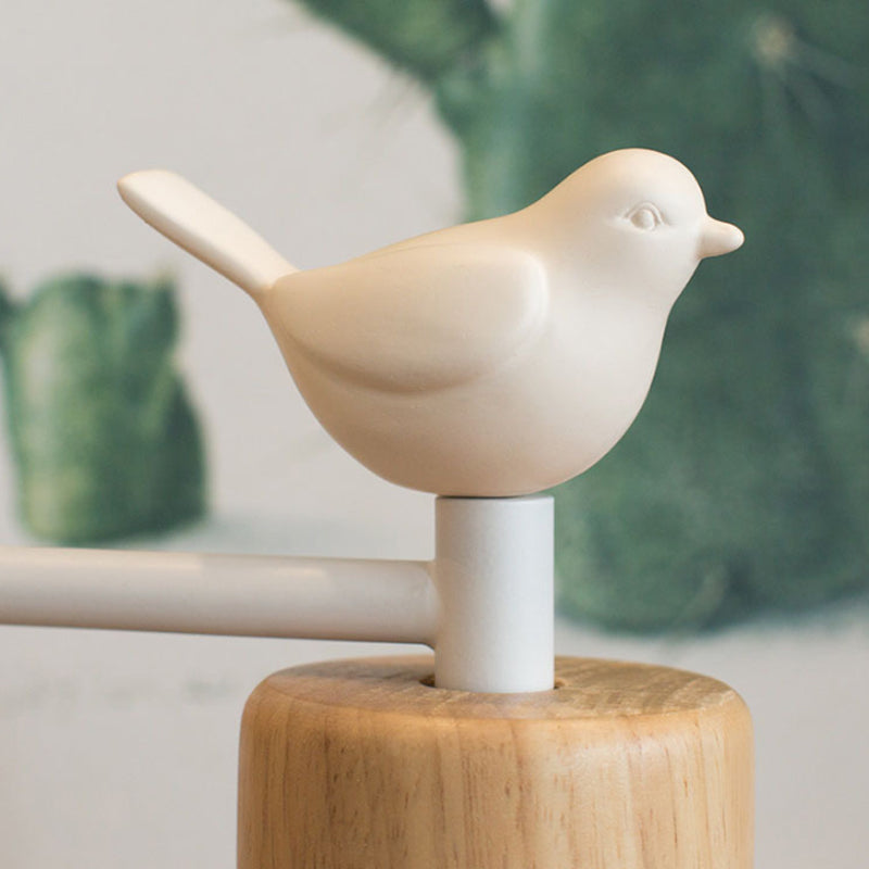 Nordic Style Sconce Light Dome 1 Bulb Metal & Wood Wall Light with Bird for Kid Bedroom | Kalsten