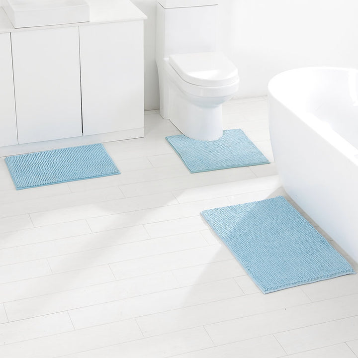 Textured Non-Slip Bathroom Mat Set Kalsten