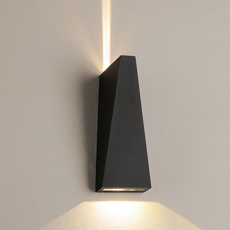 Cube/Triangle/Cylinder Wall Lamp Fixture Nordic Metal Black Up and Down LED Wall Sconce for Outdoor | Kalsten