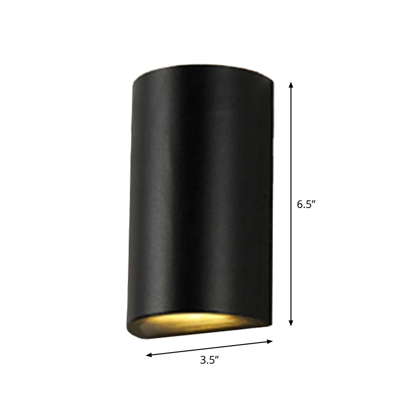 Cube/Triangle/Cylinder Wall Lamp Fixture Nordic Metal Black Up and Down LED Wall Sconce for Outdoor | Kalsten