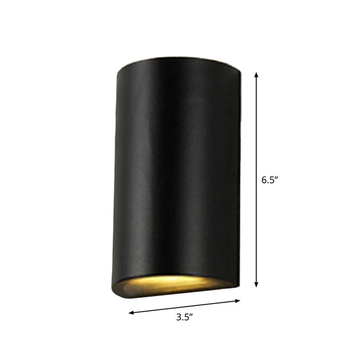 Cube/Triangle/Cylinder Wall Lamp Fixture Nordic Metal Black Up and Down LED Wall Sconce for Outdoor | Kalsten