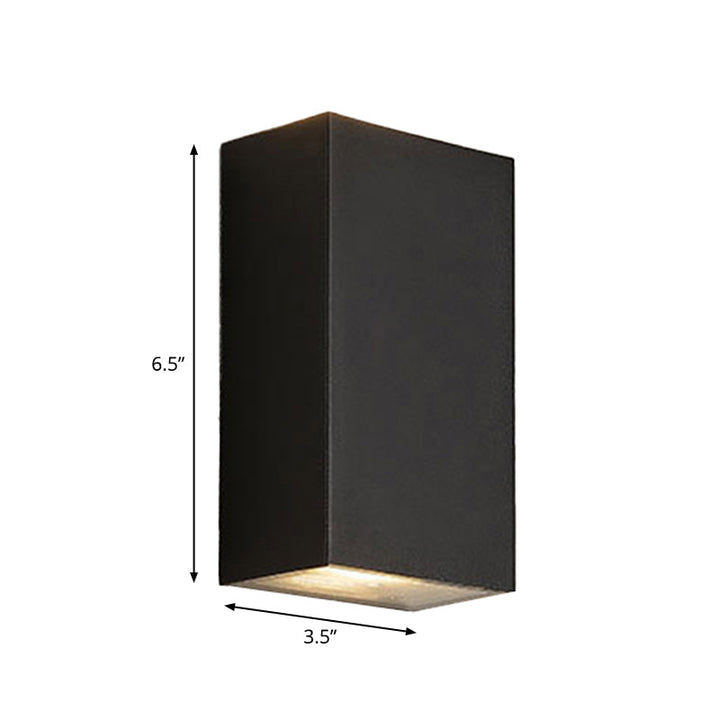 Cube/Triangle/Cylinder Wall Lamp Fixture Nordic Metal Black Up and Down LED Wall Sconce for Outdoor | Kalsten