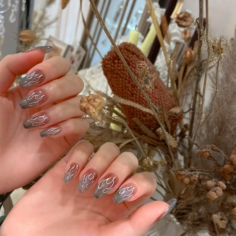 Abstract Flame Design Press-On Nails