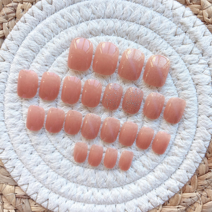 Sparkling Glossy Press-On Nail Set