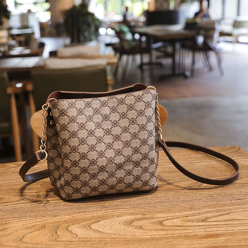 Chain-Handled Canvas Tote Bag