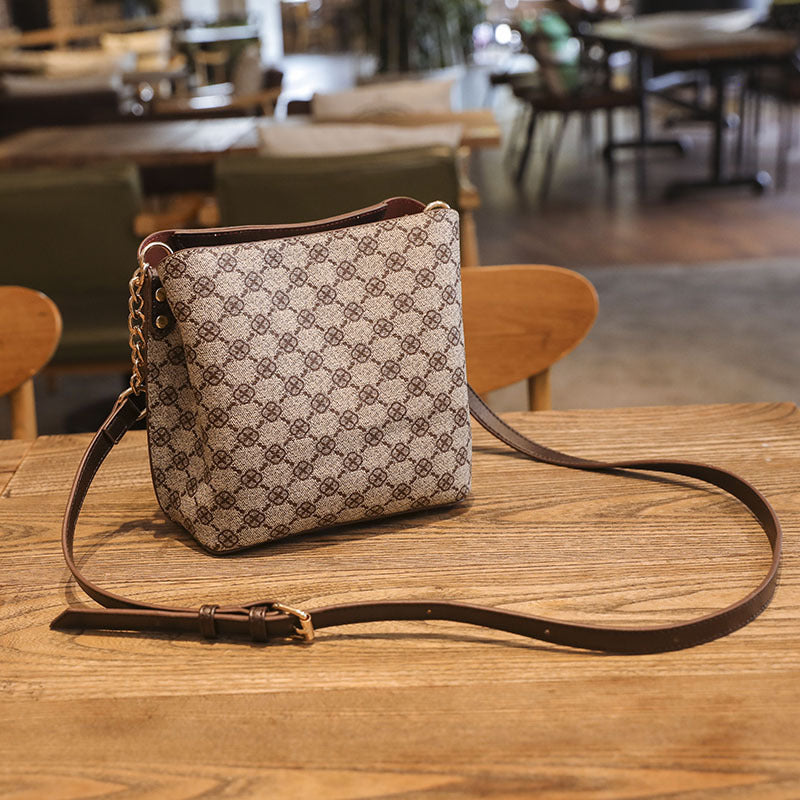 Chain-Handled Canvas Tote Bag