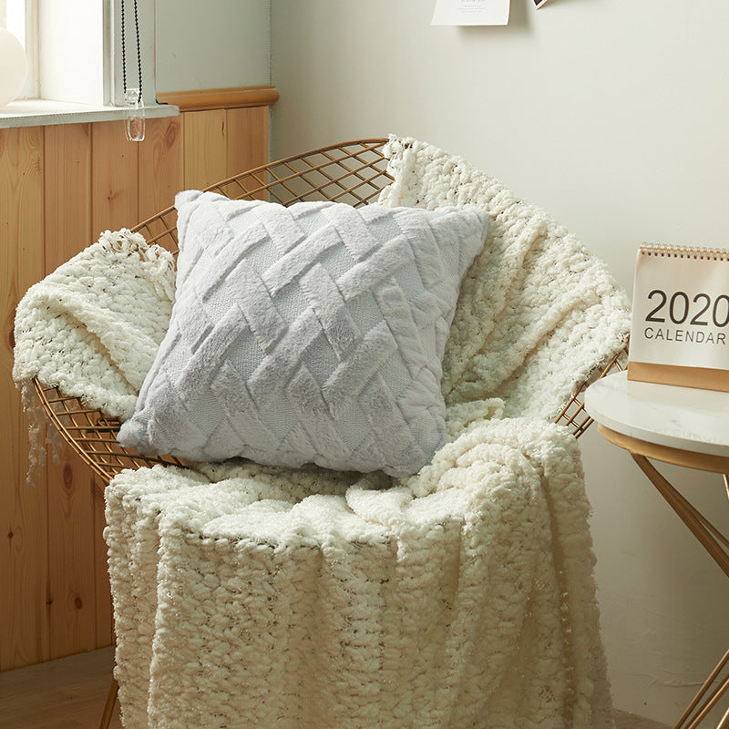 Luxurious Textured Throw Pillow