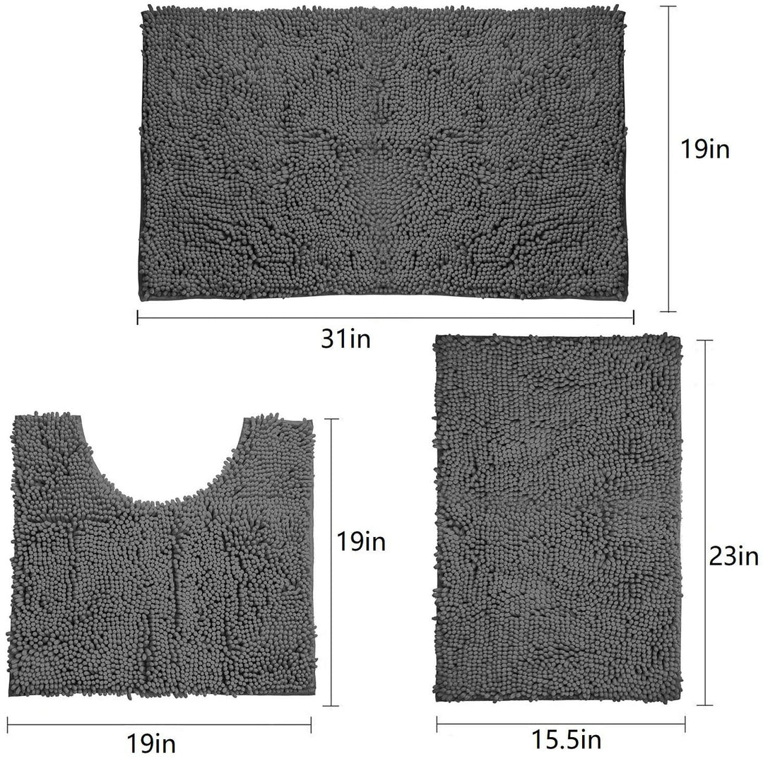 Soft Microfiber Bath Rug Set Kalsten