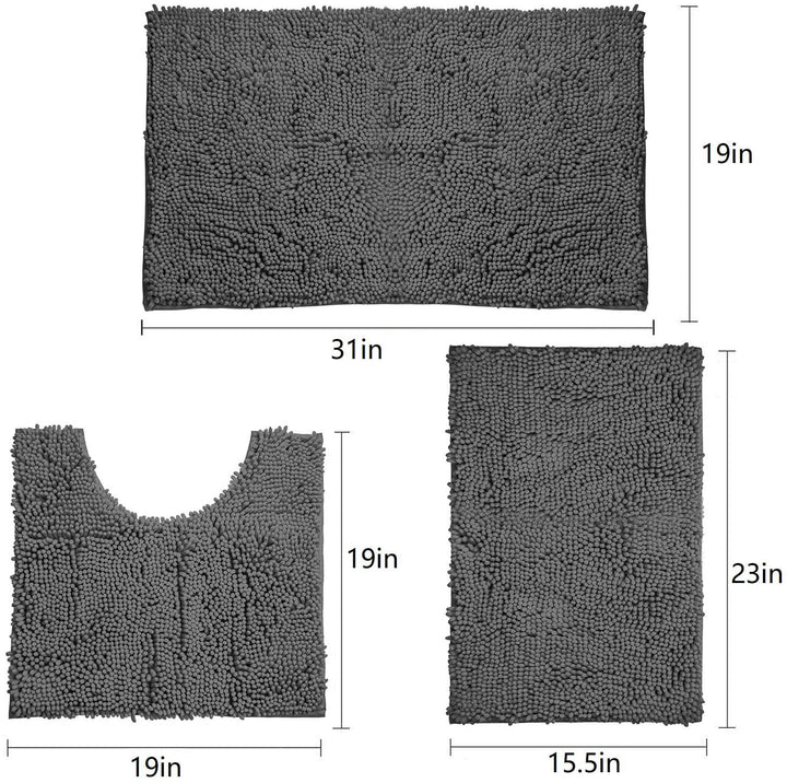 Soft Microfiber Bath Rug Set Kalsten