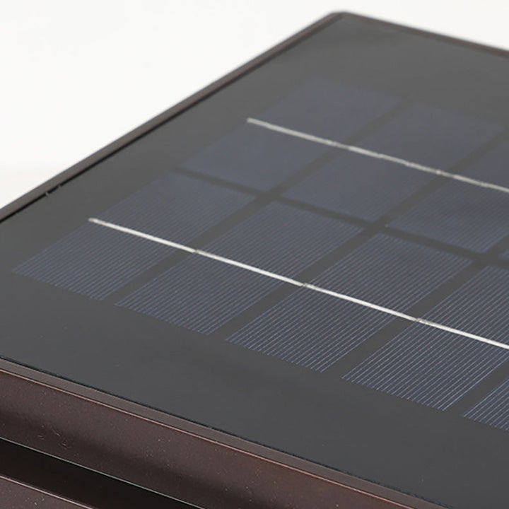 Modern Minimalist Solar Waterproof Square Aluminum Glass LED Post Head Light For Garden | Kalsten