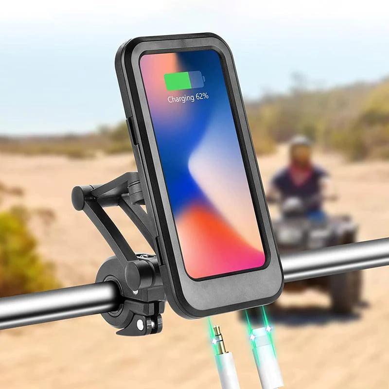 RideCharge Pro – Waterproof Phone Holder with USB and 15W Wireless Charging for Bike and E-Bike | Kalsten