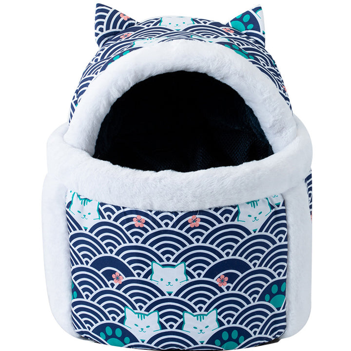 Double-shoulder backpack with animal motif for pets