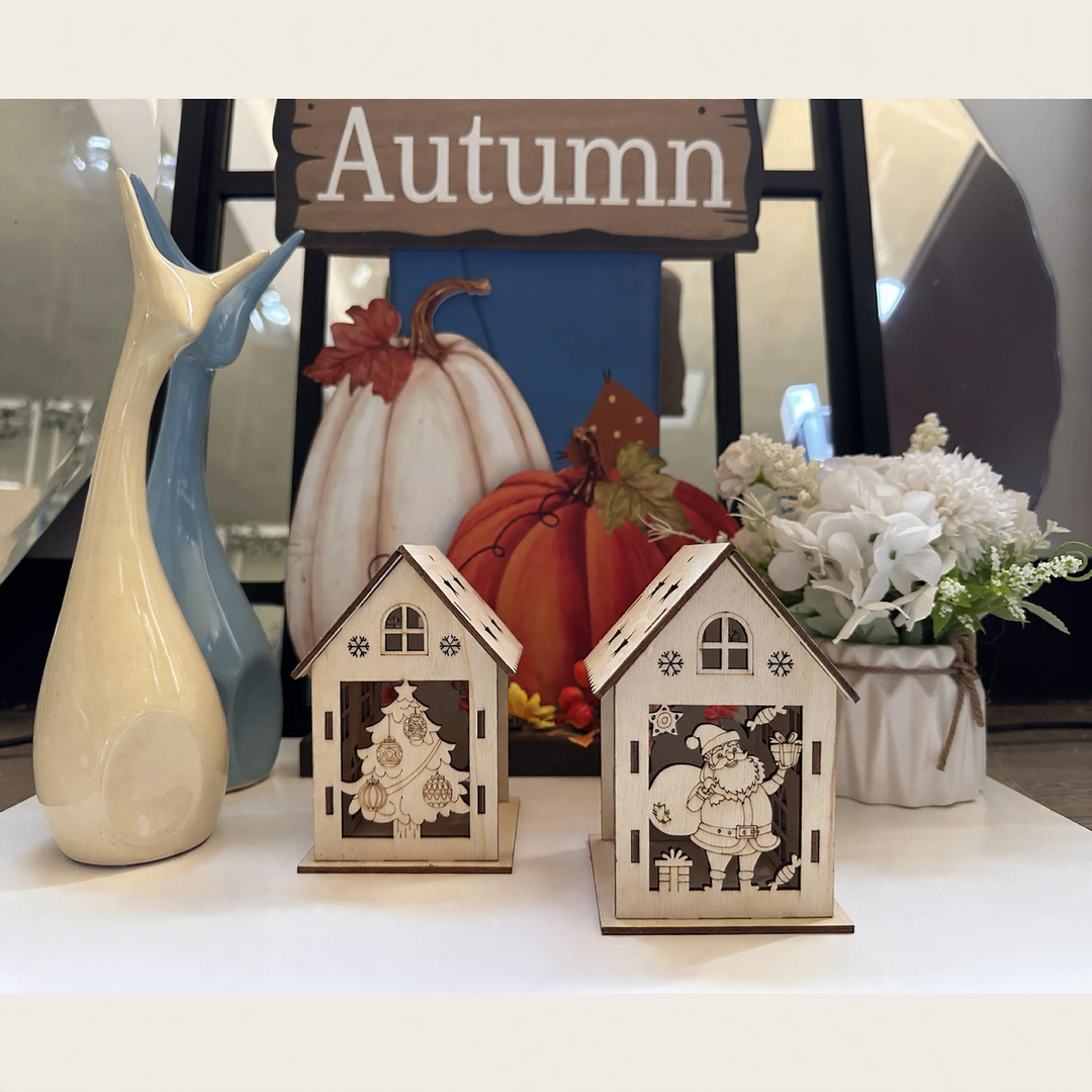 3D-Wood Christmas House to Assemble