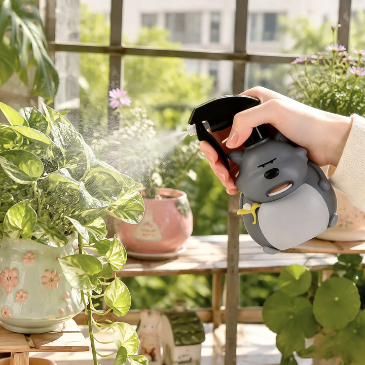 Spray bottle for plants, banana shape