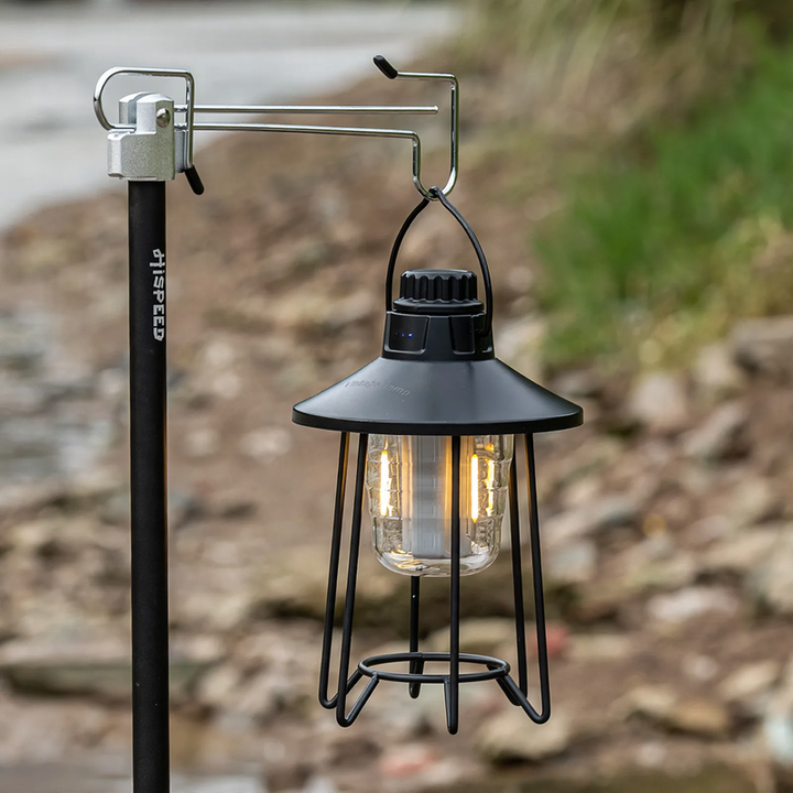 LED camping lamp, rechargeable, retro design