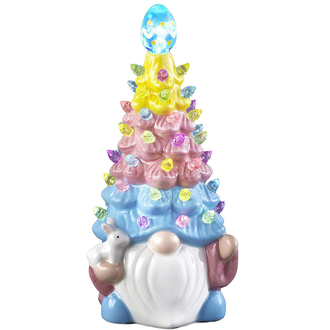 Illuminated gnome figure made of synthetic resin