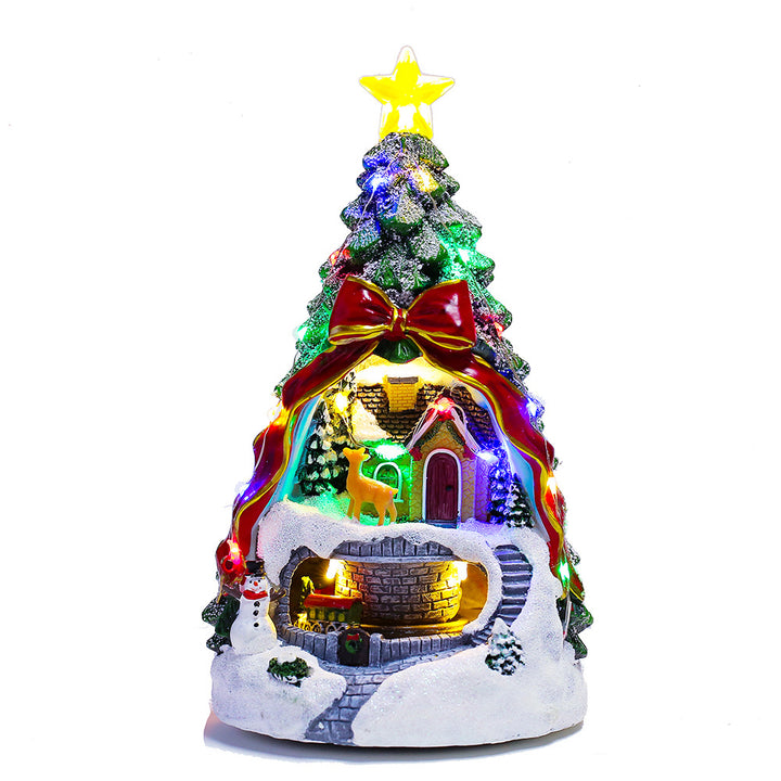 Illuminated Christmas music box with music