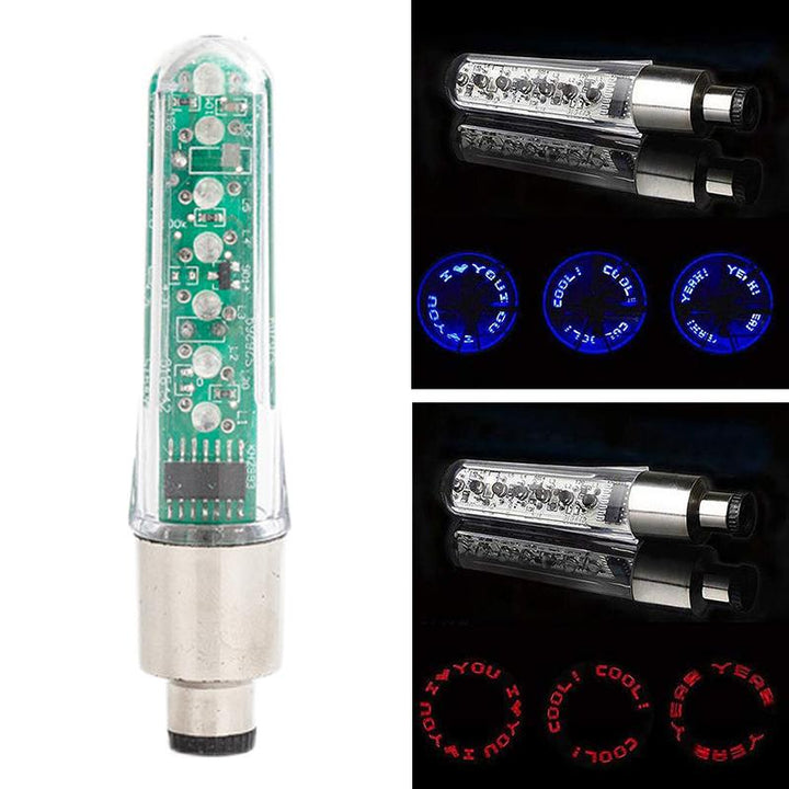 LED Bicycle Tire Light with Text Display