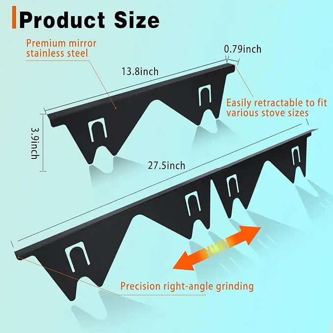 Kalsten | Telescopic cover strips made of stainless steel for stove gaps