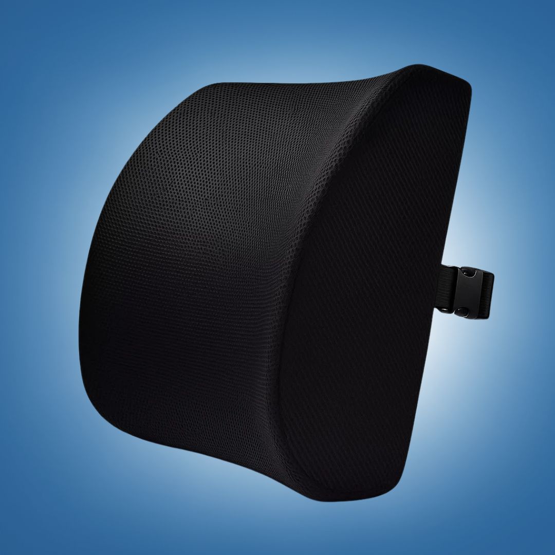 DriveEase | Car Lumbar Support Cushion – Memory Foam Relief – Breathable Mesh – Ideal for Commute & Long Drives Kalsten
