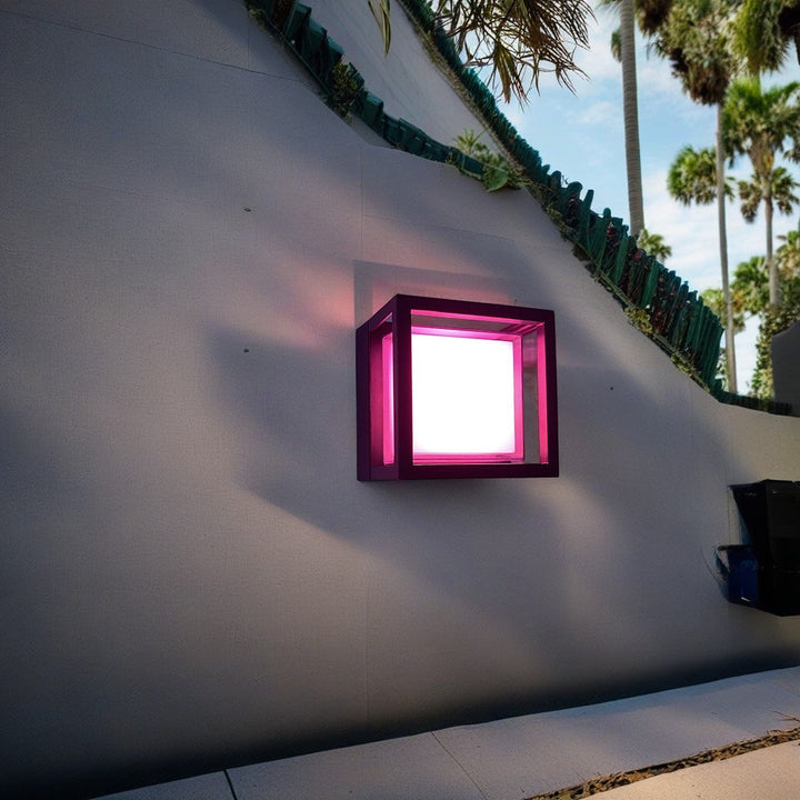 Modern Minimalist Waterproof Square Aluminum Acrylic LED Outdoor Wall Sconce Lamp For Garden | Kalsten
