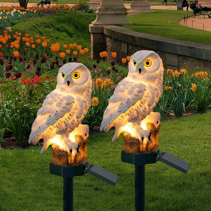 Solar Garden Lamp Uilux – Wireless Outdoor Lamp powered by Solar Energy with Owl Design | Kalsten