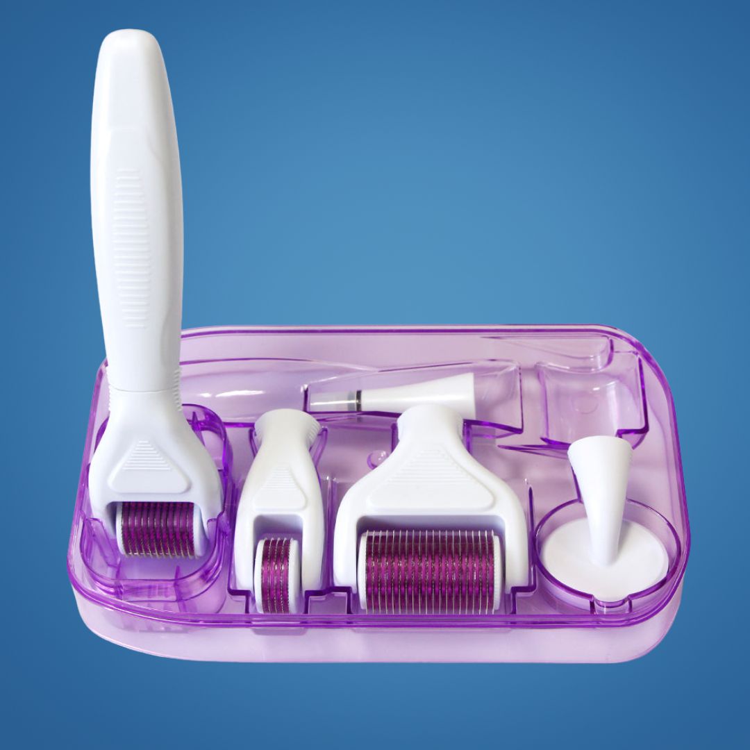 DermaGlow Microneedling Derma Roller Kit – Anti-Ageing – Titanium Needles – Home Skincare for Women Kalsten