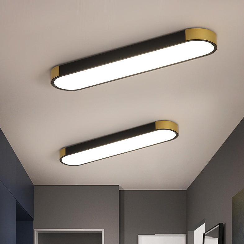Flush Mount LED Ceiling Light Iron Acrylic 25.6 in Modern Living Room Bedroom Hallway Lighting 3 Color Temperature Adjustable | Kalsten