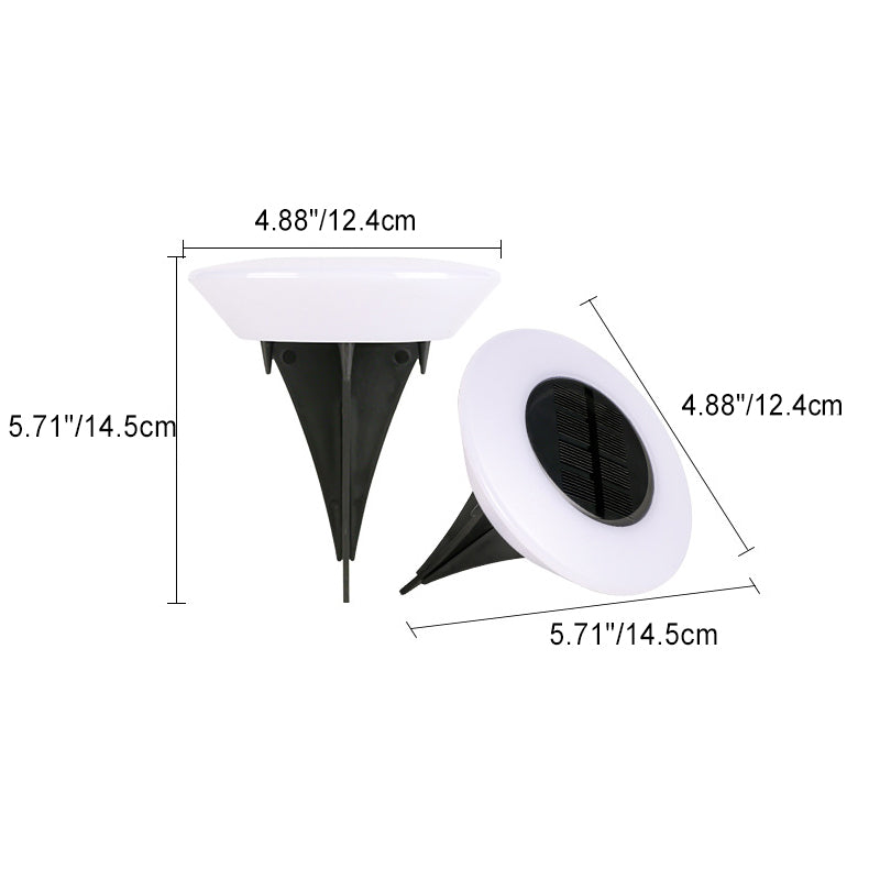 Modern Simplicity Solar Waterproof PP PS Round Conic LED Landscape Lighting Outdoor Light For Garden | Kalsten