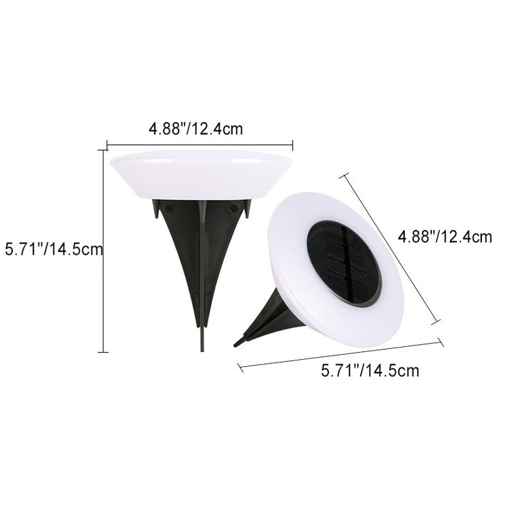 Modern Simplicity Solar Waterproof PP PS Round Conic LED Landscape Lighting Outdoor Light For Garden | Kalsten