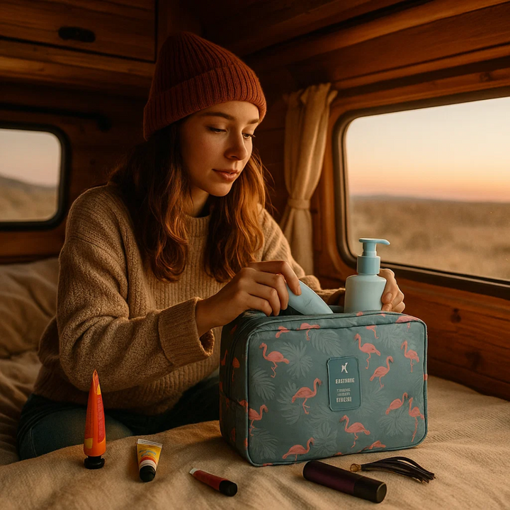 Kalsten | TravelEase –  Water-Resistant Travel Toiletry Bag with Hanging Hook