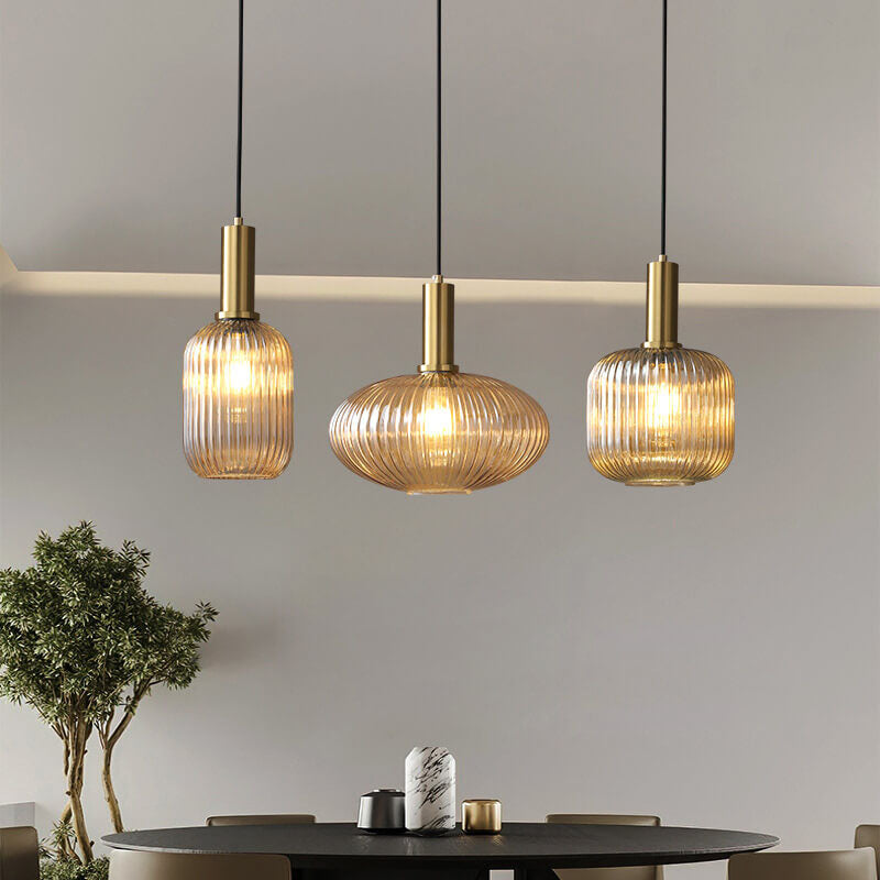 Pendant Light Glass Shade 12.6 in Adjustable Cord Dining Room Kitchen Island Modern Hanging Ceiling Fixture | Kalsten