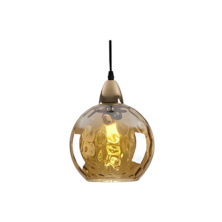 Pendant Light Ripple Glass 7.9 in Sphere Adjustable Dining Room Kitchen Hanging Ceiling Lamp Modern Nordic Minimalist Fixture | Kalsten