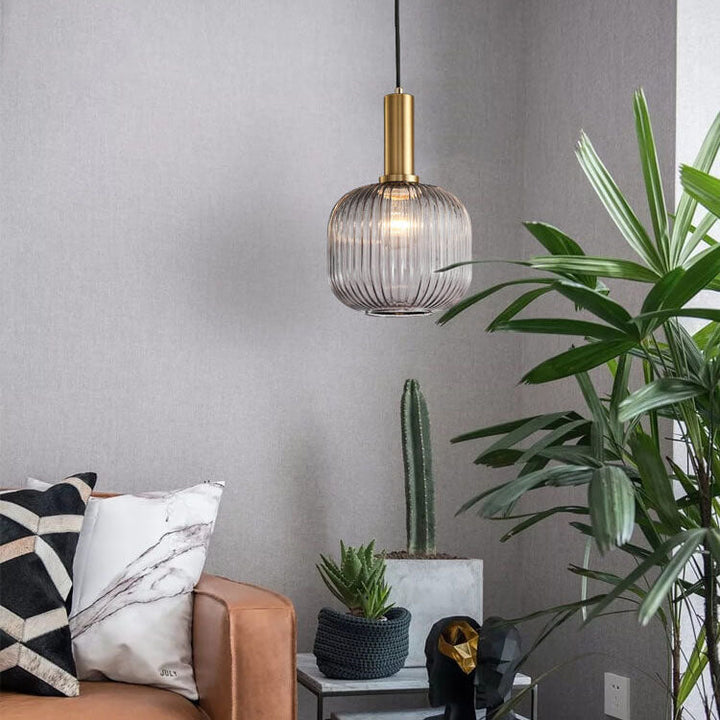 Pendant Light Glass Shade 12.6 in Adjustable Cord Dining Room Kitchen Island Modern Hanging Ceiling Fixture | Kalsten
