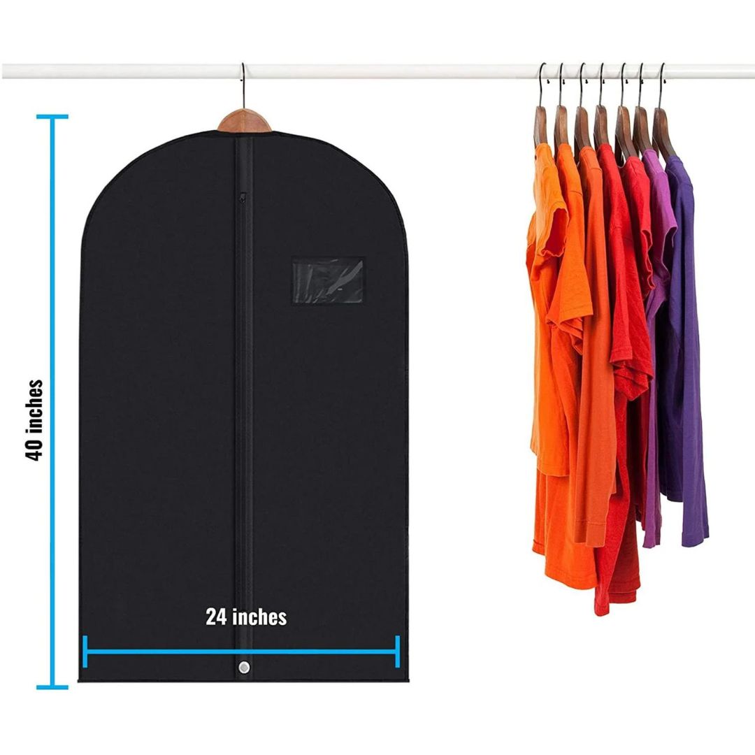 Premium Garment Bags – 5-Pack, Transparent Window, Water-Repellent