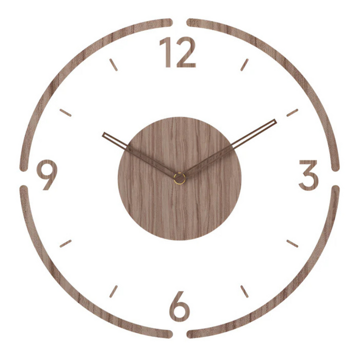 Silent Wall Clock WoodLight – Modern Clock with Acrylic Design for Living Room | Kalsten