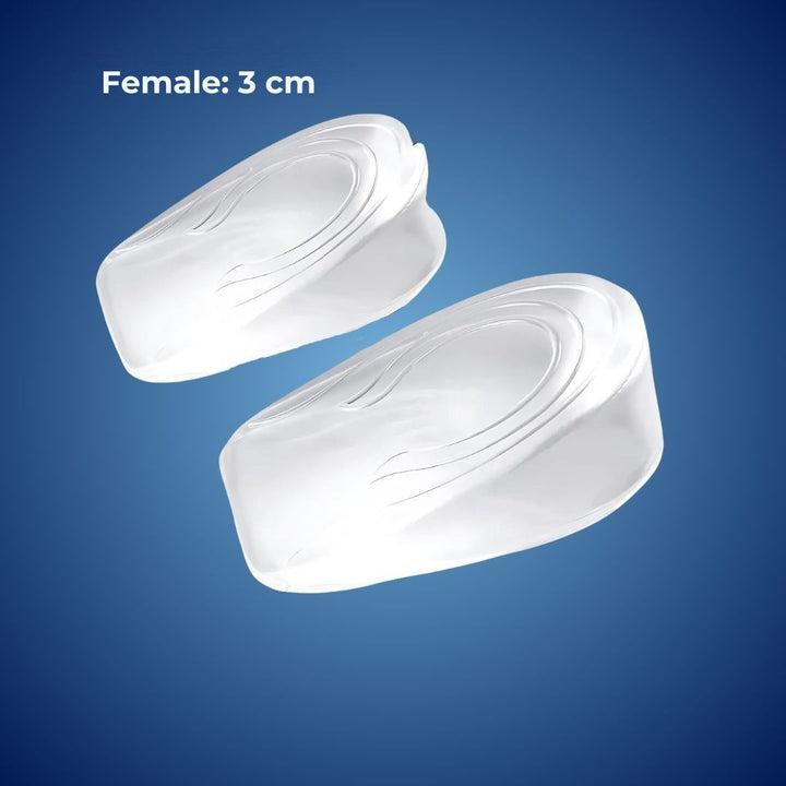 LiftComfort Silicone Gel Heel Lifting Inserts | Height Increase - Pain Relief for Plantar Fasciitis - Shock Absorption - Better Posture Kalsten