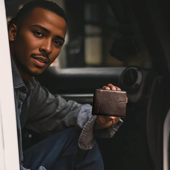 Kalsten | Theft-proof magnetic card holder made of genuine leather