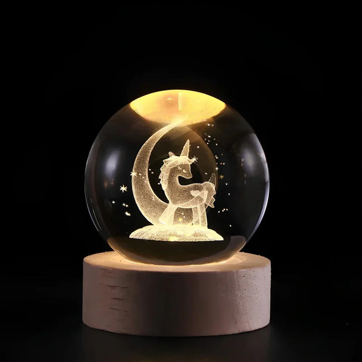 3D Crystal Ball LED Night Light