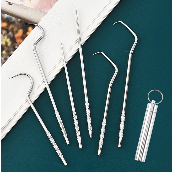 Stainless Steel Toothpick Set (7 pieces) | Kalsten