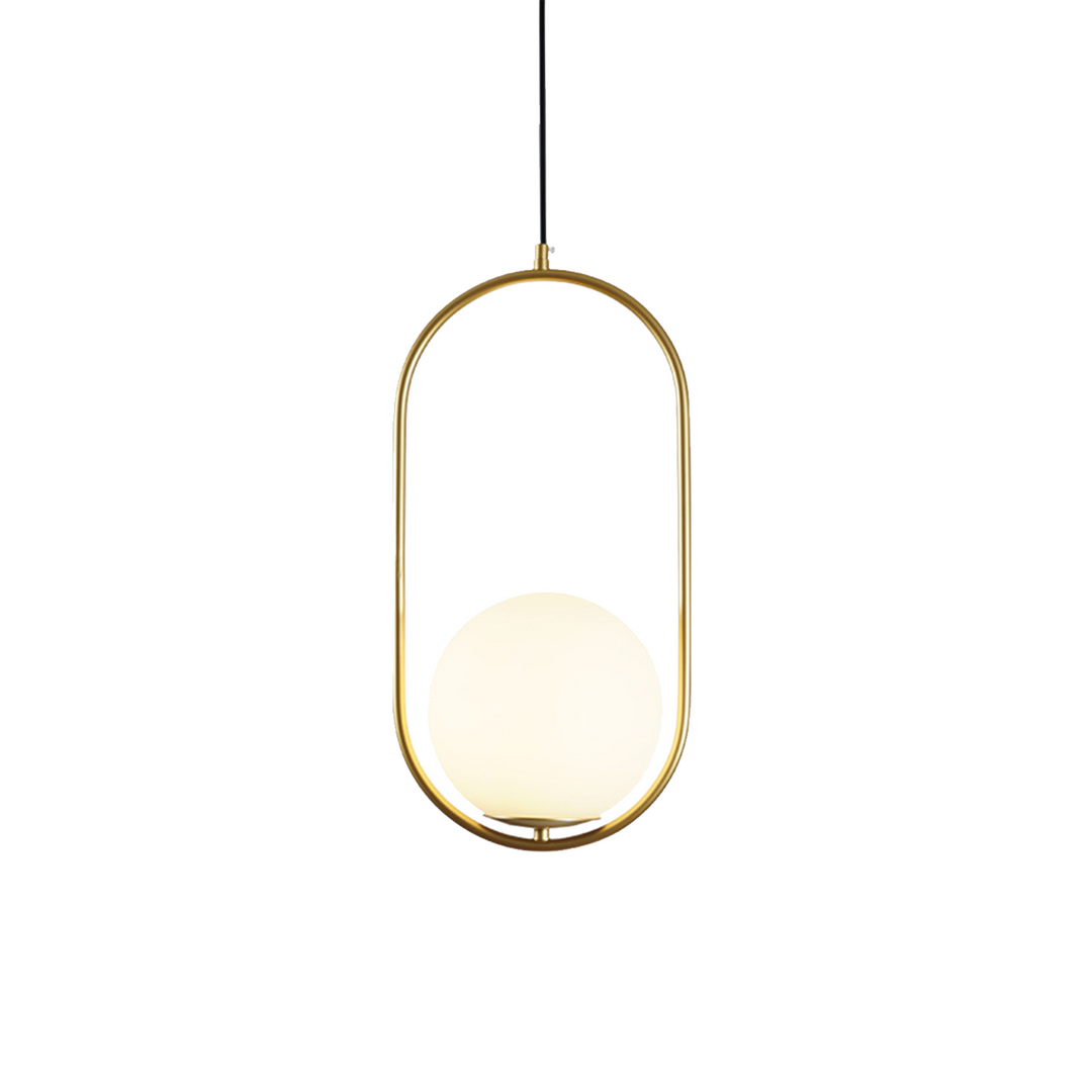 Pendant Light Brass Bent Glass 15W Adjustable Living Room Hallway Bedroom Modern Ceiling Lamp | Kalsten