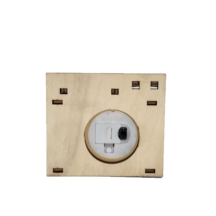 Illuminated wooden Christmas house with LED