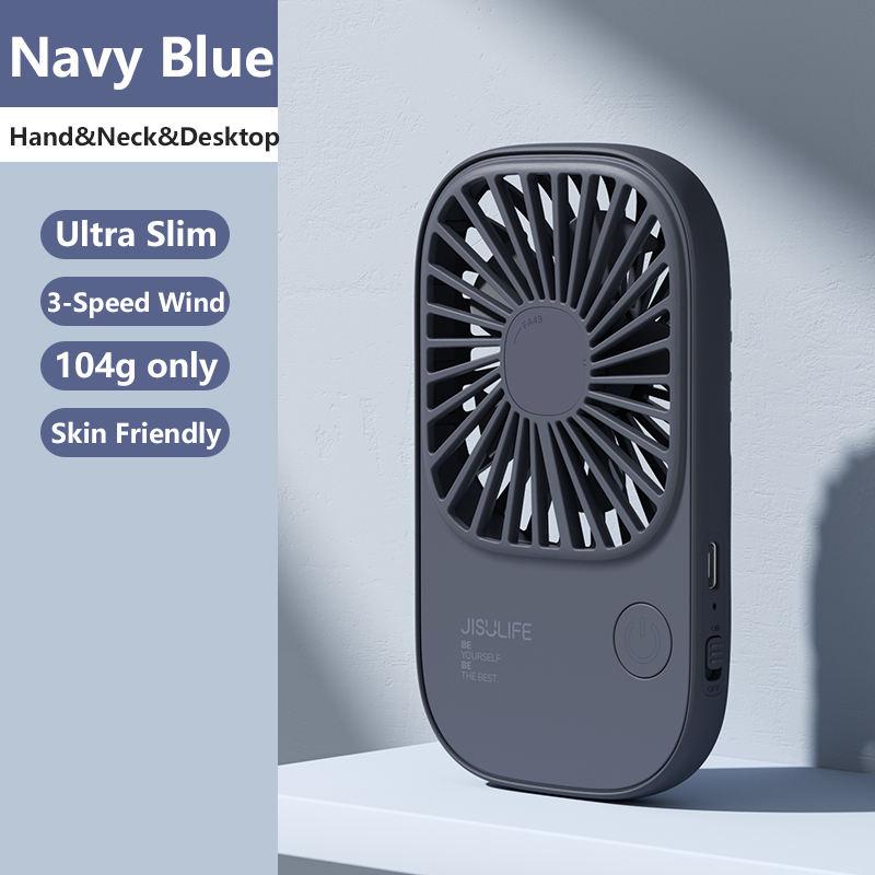 Mini Handheld USB Rechargeable Fan with 3 Speeds, Portable Lash Fan & Desk Stand | Kalsten