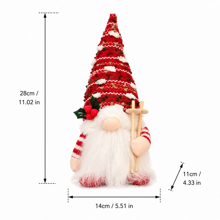 Illuminated elf figure with knitted hat