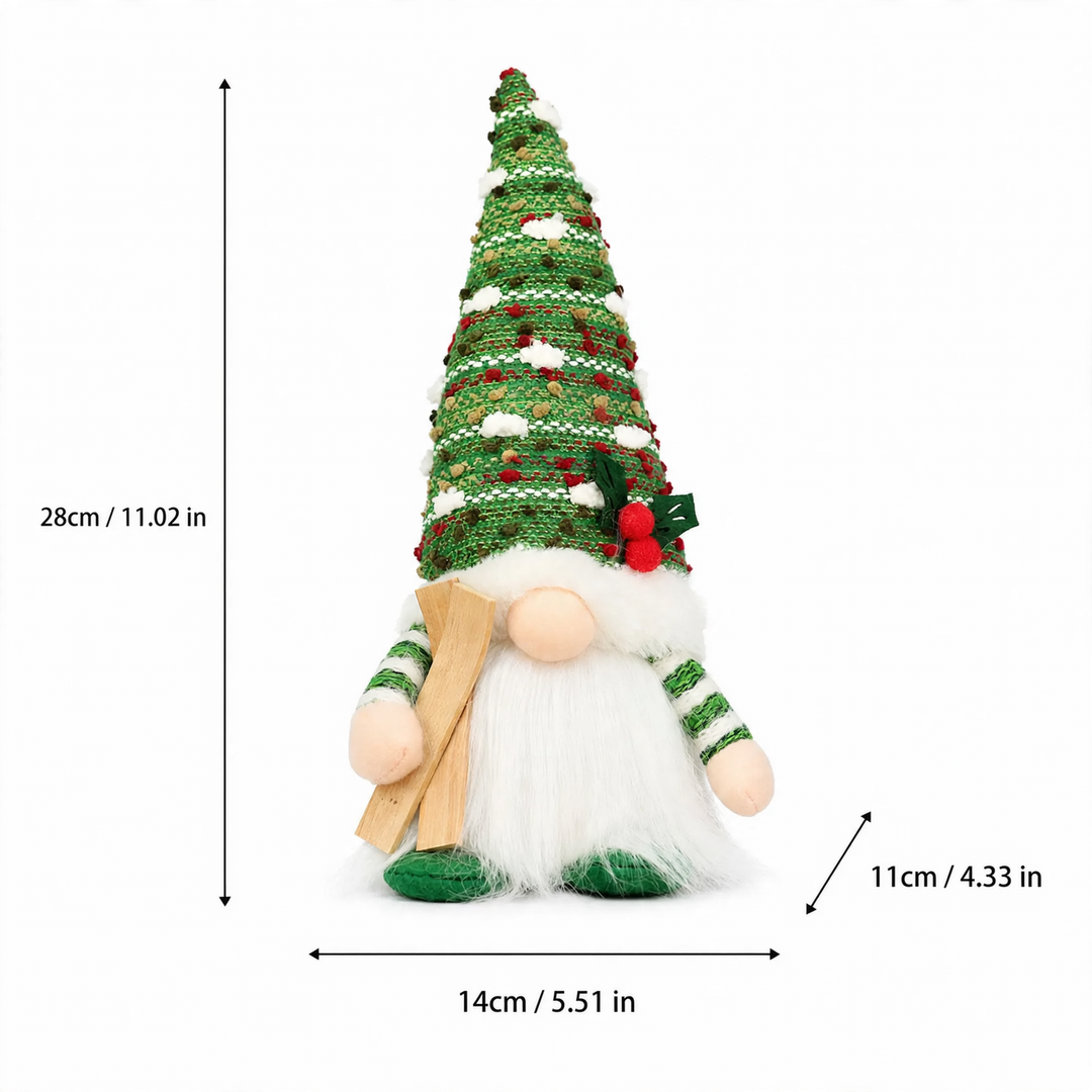Illuminated elf figure with knitted hat