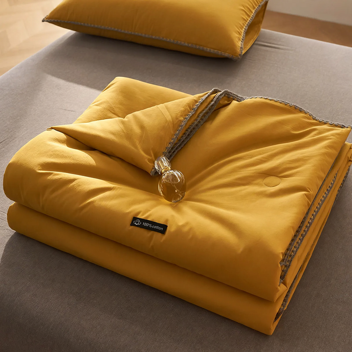 Cotton summer blanket, detergent-treated