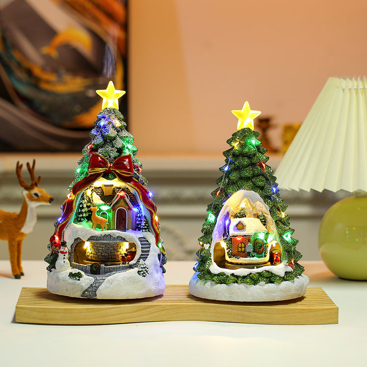 Illuminated Christmas music box with music