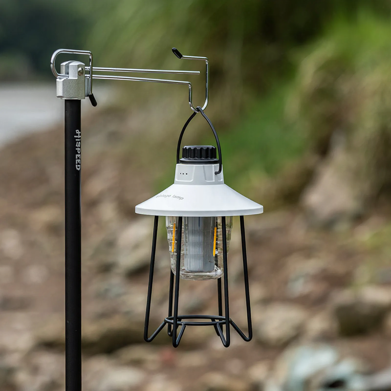 LED camping lamp, rechargeable, retro design